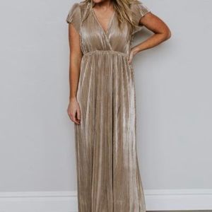 COPY - Baltic Born Gold Athena Pleated Maxi